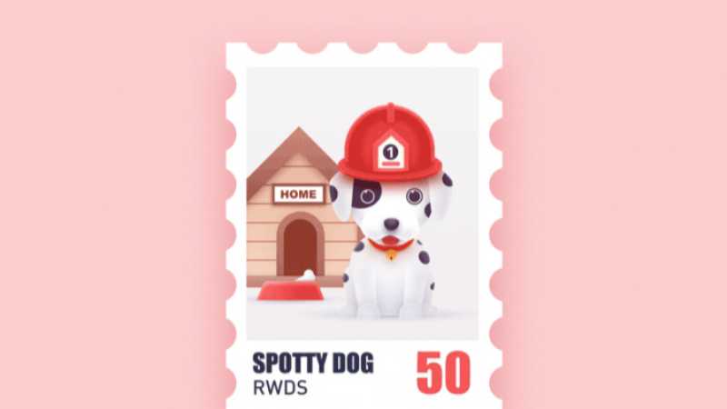 PS设计一款卡通风格的可爱小狗邮票