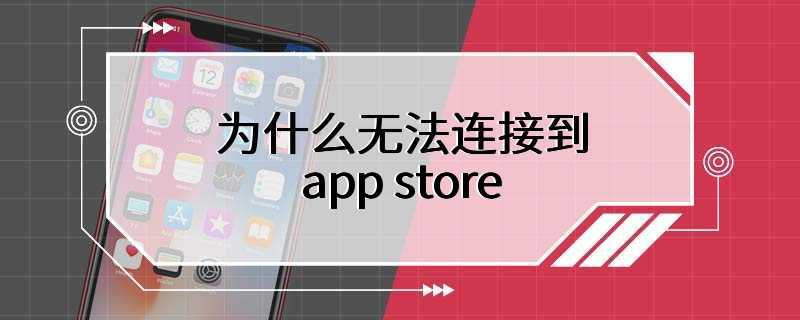 为什么无法连接到app store