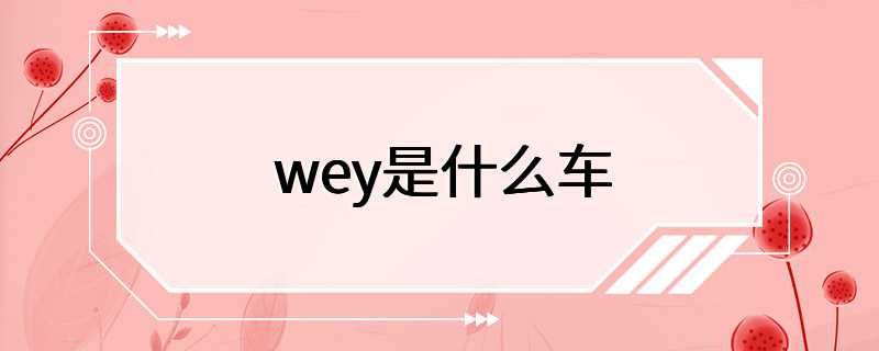 wey是什么车